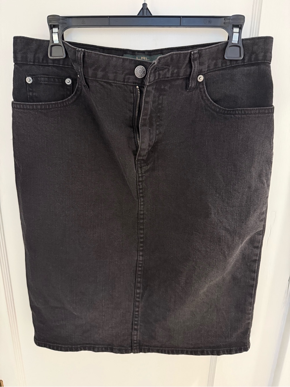 Ralph Lauren Black Denim Pencil Skirt